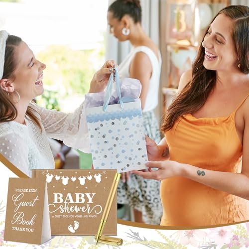 Fuyoooo Kraft Paper Baby Shower Guest Book Baby Shower Sign in Guest Book - Image 6
