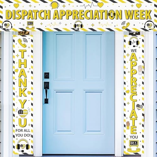 Smoothnovelty 3 Pcs Gold 911 Dispatchers Week Banner by SmoothNovelty