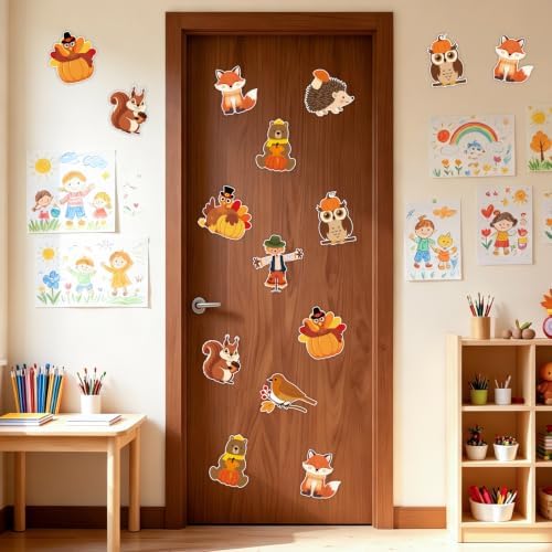 54Pcs Fall Bulletin Board Decorations, Thanksgiving Cutouts Classroom Decor - Image 5