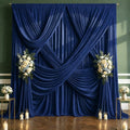 50x10 FT Navy Blue Backdrop Curtains for Weddings, Parties and Photo Booths by Unknown