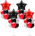 Lunmon 4 Set Red Black Balloon Centerpiece Stand Kit for Table Party by Lunmon