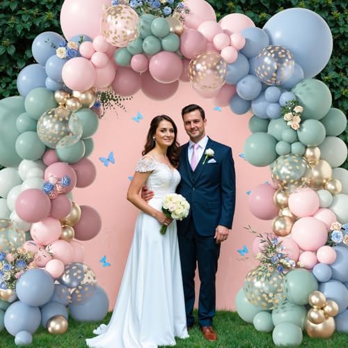 Amandir 173Pcs Pink Blue Green Balloon Arch Garland Kit - Image 5