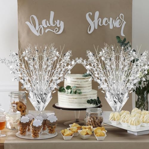 12 Pack Silver Star Spray Centerpiece, Wedding Graduation - Image 4
