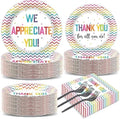 200pcs Thank You Plates Napkins We Appreciate You Party Tableware Set Teacher Appreciation Dinnerware Be Thankful to Teacher Mother Doctor Paper Plates for Congrat Graduate Decor Supplies Serve 50 by Naozinebi