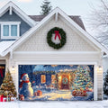 HOMETITUTE Snowy Winter Scene Door Cover 13x6ft Polyester by HOMETITUTE