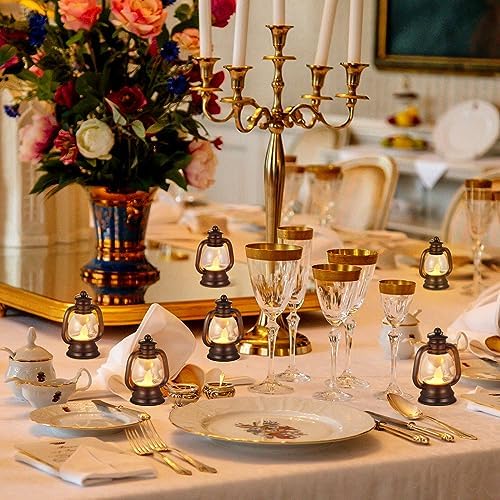 Ferraycle 36 Pcs Mini Lanterns Bulk 4 Inch Black Lamp Table Centerpieces - Image 3
