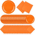 120 Pcs Fall Orange Paper Plates and Napkins,7in Disposable Plates by Tiangrid