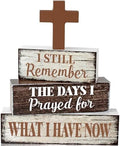 4 Pcs Bible Wooden Tiered Tray Decor, Christian Table Decorations Gifts by Gleegreets