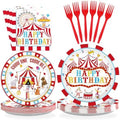 Grencian 96Pcs Circus Birthday Party Decorations, Serves 24 by Grencian