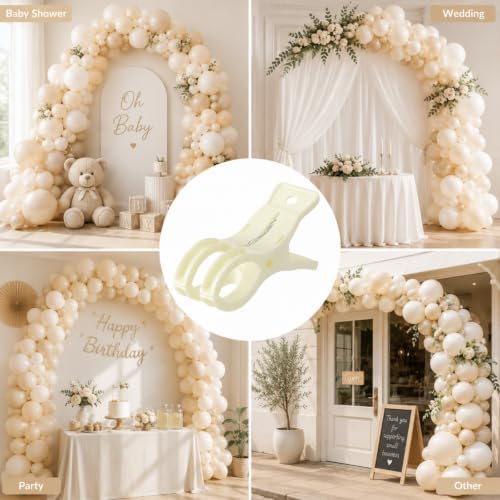 LemonRoad 10 Pack Large Balloon Arch Clips Spring Clamp for Backdrop, Beige - Image 6