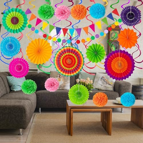 32Pcs Cinco De Mayo Fiesta Mexican Decorations Multi-Color Party Decor - Image 6