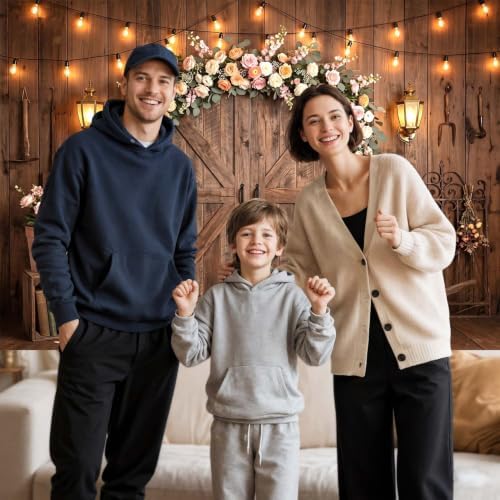 Western Backdrop Wild West Vintage Wooden Rustic Wooden House Barn Photography Background for Kids Boy Children Boy Baby Birthday Banner Photo Booth 6x6 FT - Image 7