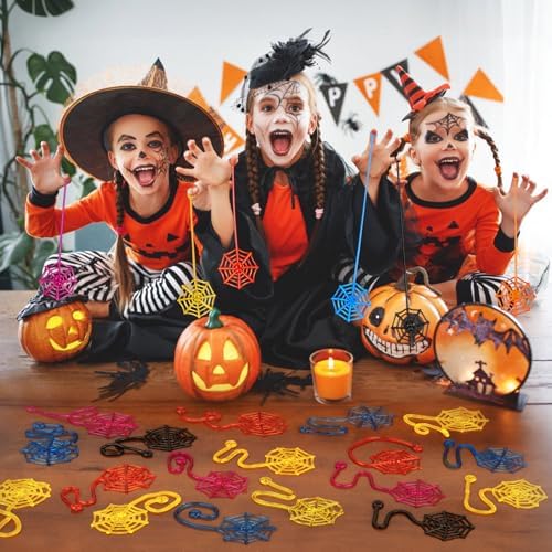 30 Pcs Sticky Spider Web Sticky Hands for Kids Bulk Halloween Party Favors Decorations,Spider Webs for Classroom Prizes Halloween Gifts Goodie Bags Stuffers Pinata Stuffers for Boys Girl - Image 5