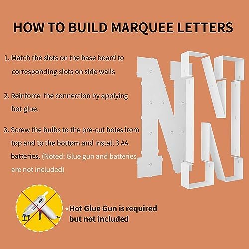 3FT Marquee Letters, Large Light Up Letters N for Party Decor - Image 4