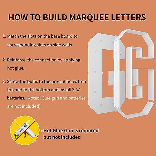 3FT Marquee Letters, Large Light Up Letters G for Grad Party Decor - Image 4