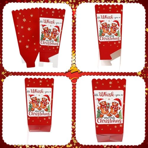 Gueevin 60 Pcs Christmas Popcorn Boxes Treat Candy Holder Party - Image 4