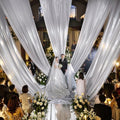 2 Panels 5ft(W) x 20ft(L) Silver Backdrop Curtain for Wedding Parties by PartyVillage