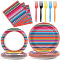 Qyeahkj 100PCS Mexican Fiesta Plates and Napkins Sets 5 Mayo Party Supplies by Qyeahkj