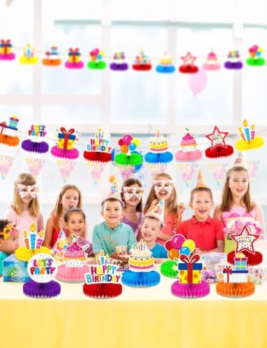 Birthday Table Decorations, 9 Pcs Colorful Birthday Centerpieces for Tables - Image 3