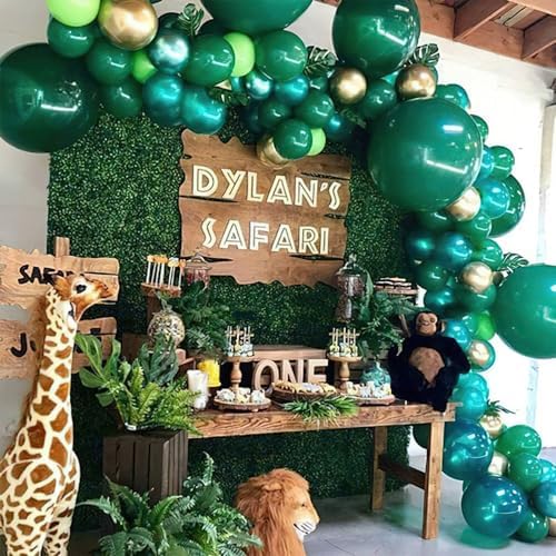 PartyWoo Dark Green Balloons 50pcs Emerald Hunter Forest Green Boho Neutral - Image 5