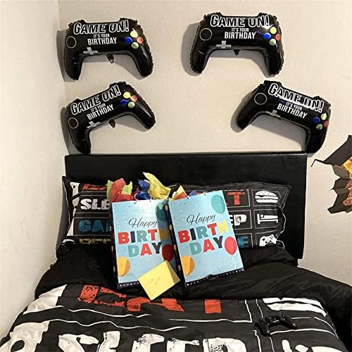 5 Pieces Video Game Party Balloons, Giant Video Game Controller Mylar Foil Balloons Game on Balloons for Kids Boys Gaming Theme Birthday Party Video Game Baby Shower Decorations Supplies - Image 7