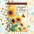 Aesthetic Sunflower Planner Sticker Book 25 Sheets with 600+ Decorative Stickers for Journaling, Scrapbooking, Bullet Journal, Happy Planner, DIY Stationery Supplies Gifts for Women Girls Teens Kids by VYRANA