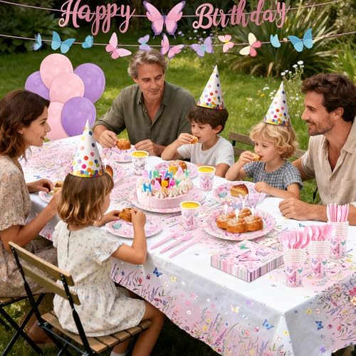 195pcs Butterfly Birthday Party Decoration, Butterfly Themed Party Supplies - Image 6