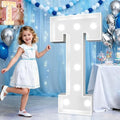 Pooqla 3 FT Marquee Letters, Light Up Letter T, Cool White and Warm White by Pooqla
