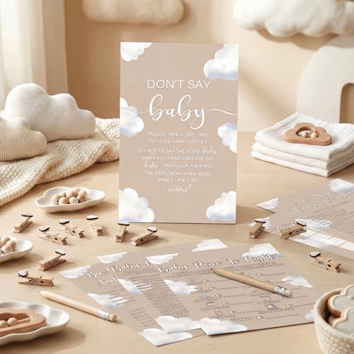 Patelai 321 Pcs Baby Shower Games Supplies, Cloud - Image 2