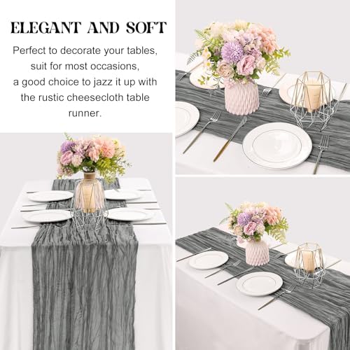 10FT Cheesecloth Table Runner Boho Party Home Decorations - Image 3