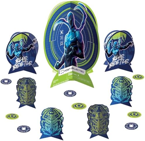 Table Centerpiece Kit (27 Pc Set) - High-Quality & Sturdy, Perfect Party Essential For Themed Parties & Events, Blue Beetle by AmscanPartySupplies