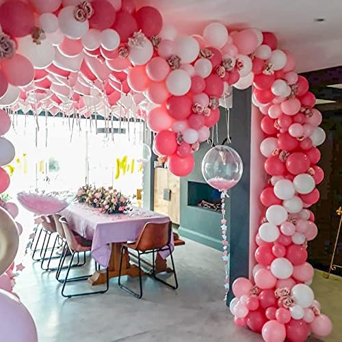 Voircoloria 130pcs Hot Pink Balloons Garland Arch Kit, 18 12 10 5 Inch - Image 4