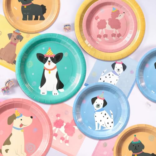 60Pcs Pet Dog Paper Plates and Napkins Set,Serve 20 - Image 4