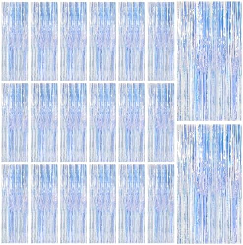 20 Pack Iridescent Backdrop Party Decorations Tinsel Curtain Party Backdrop Foil Fringe Birthday Decorations Photo Booth Streamer Backdrop Pink Theme Bachelorette Graduation Party Decorations by BOMSI