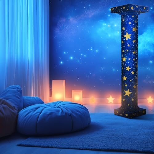 Leinuosen 5.8 ft Star Starry Night Party Decorations Tall Column Cardboard Stand-up Cutout Large Life Size Twinkle Little Star Column Stand Backdrop Photo Prop Standup Movie Night Birthday Homecoming - Image 4