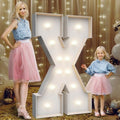 4FT Light Up Marquee Letter X - Large Foam Board Mosaic Kit by Teebloom