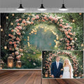 15x10ft Enchanted Forest Wedding Photography Backdrop Wonderland Roses Fairy Tale Backdrop Pink Flower Birthday Newborn Baby Shower Wedding Bridal Party Banner Photo Booth Props Anniversary Background by Mtsxfy