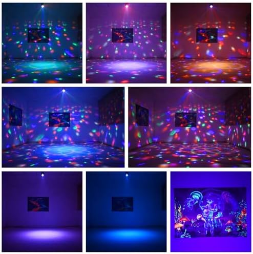 Laucnpty Disco Ball Party Lights Sound Activated Strobe DJ Stage Lighting for Indoor Room Outdoor Dance Floor Parties Birthday Rave Home Karaoke Halloween Christmas Wedding Show Bar Club Decorations - Image 2