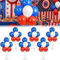 6pcs American Flag Balloon Stands Kit Table Centerpiece Table Decorations for Presidents' Day Anniversary Birthday Wedding Graduation Retirement Party Decorations (Red, White, Blue Flag) by Unknown