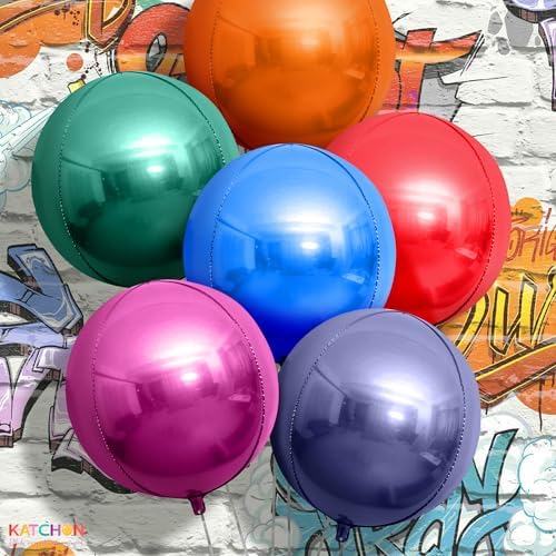 KatchOn, Multicolor 4D Foil Balloons, 22 Inch – Pack of 6 - Image 5