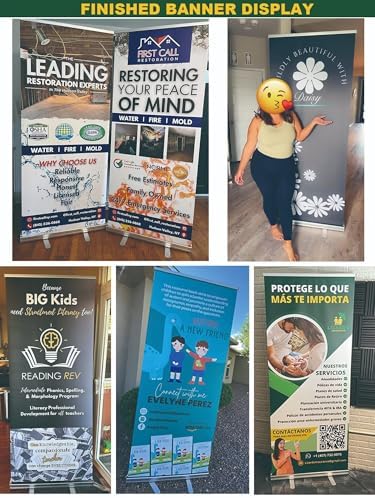 Custom Banner Pop up Banner Aluminum Deluxe Retractable Banner-Made in USA-33"x81" with Stand Roll up Banner for Business, Trade Shows, Stores, Advertising, Events - Image 6