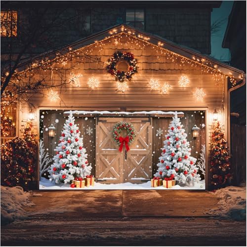 HOMETITUTE Christmas Barn Door Garage Door Cover Banner 13x6ft Fabric - Image 5