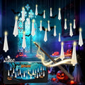 kakoya Ghost Flameless Floating Candles with Wand Remote, 20 Pcs Magic Flickering Battery Operated LED Hanging Taper Candles for Halloween Party Decoration(White) by FLAMELESSCANDLES