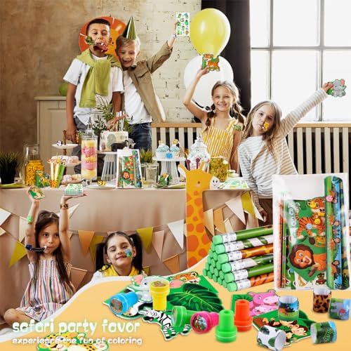 BenLouis 240Pcs Jungle Safari Stationery Set Party Favors for Kids - Image 7