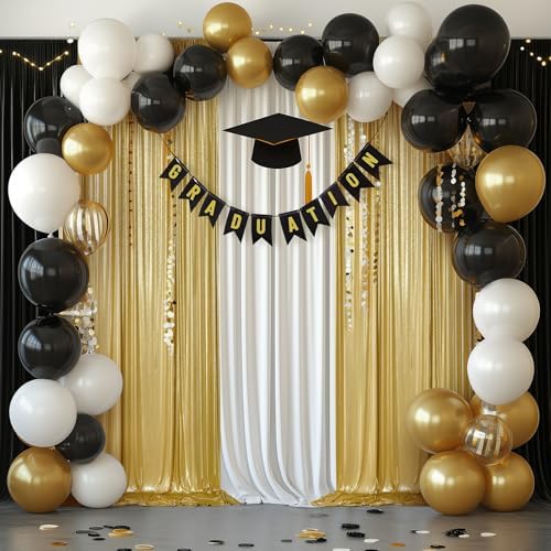 Outpain 30x10ft Gold Sequin Backdrop Curtains, Wrinkle Free Glitter Backdrop Drapes for Wedding Parties Photography Stage Decor, Non-Shedding 6 Panels Set (5x10ft Each) - Image 6