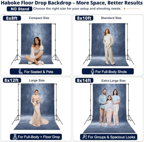 Abstract Photography Backdrop for Photoshoot 6x8ft,Blue,No Stand - Image 2