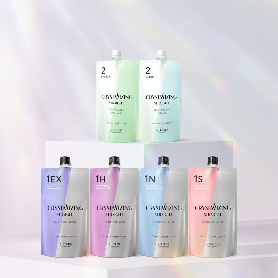 Japanese Hair Rebonding and Straightening Treatment - Permanent Crystallizing Straightener (1EX) with Neutralizing Cream (2) for Very Resistant Hair, Includes Hair Brush - Image 5
