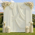 50x10 FT Ivory Backdrop Curtains for Weddings, Parties and Photo Booths by Unknown