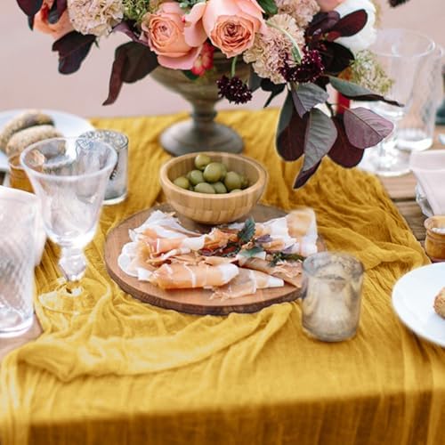 6 Pack Cheesecloth Table Runner 10Ft Christmas Gauze Boho Table Runners for Wedding Decor Bridal Shower Decorations Baby Shower Party(35" x 120") - Image 5