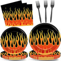 96pcs Flame Party Plates Napkins Fire Birthday Party Decorations by CHUNNIN